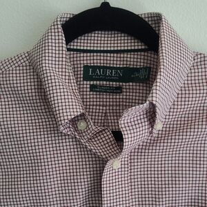 Lauren Ralph Lauren Men's Burgundy Checkered Shirt